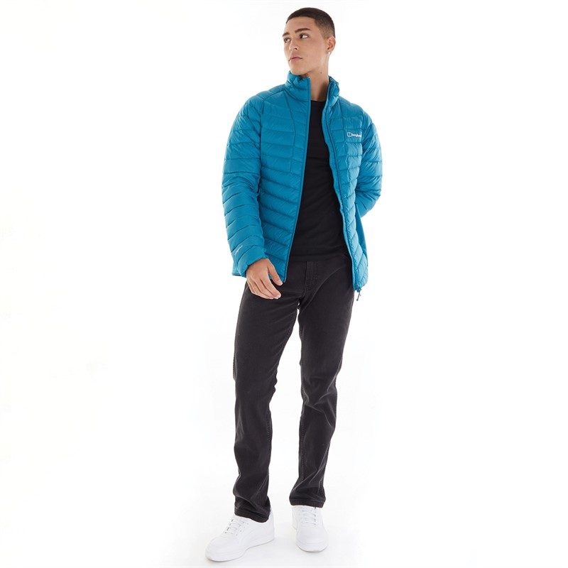 Buy Berghaus Mens Tephra Stretch Reflect 2.0 Hydrodown Insulated Padded Hooded Down Jacket Turquoise Turquoise