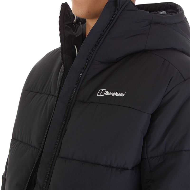 Berghaus Mens Komatiite Hydroloft Insulated Padded Hooded Jacket Black/Black