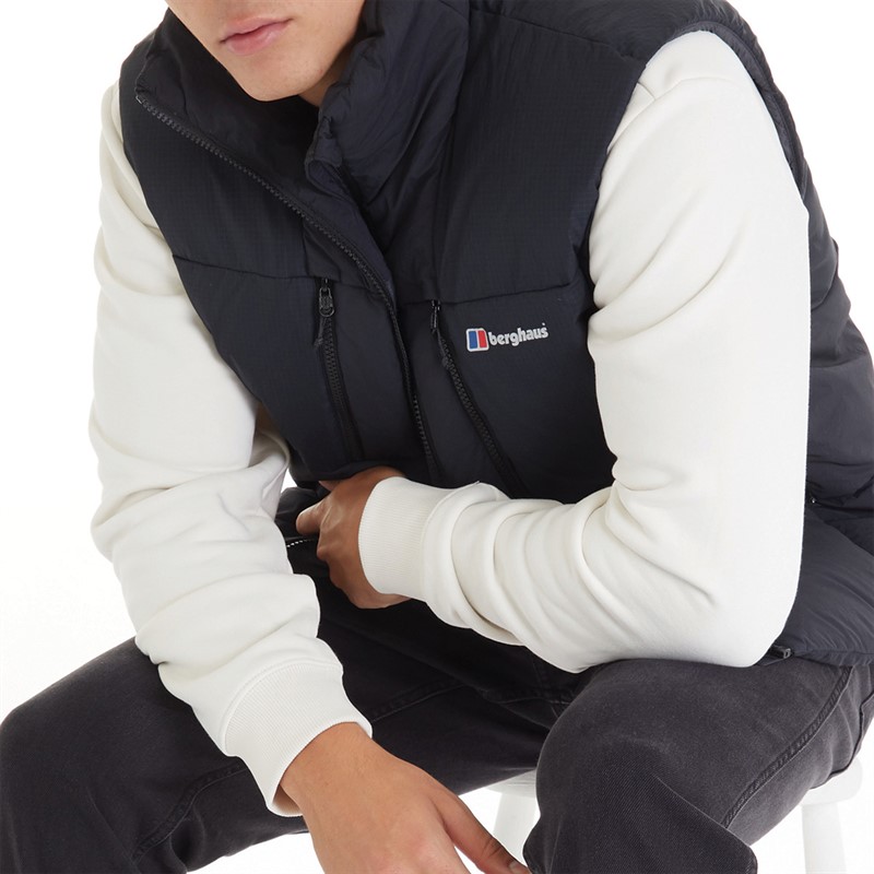 Berghaus Mens Sabber Hydroloft Insulated Padded Down Vest Black/Black