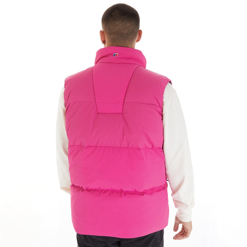 Berghaus Mens Sabber Hydrodown Insulated Padded Down Vest Pink/Pink