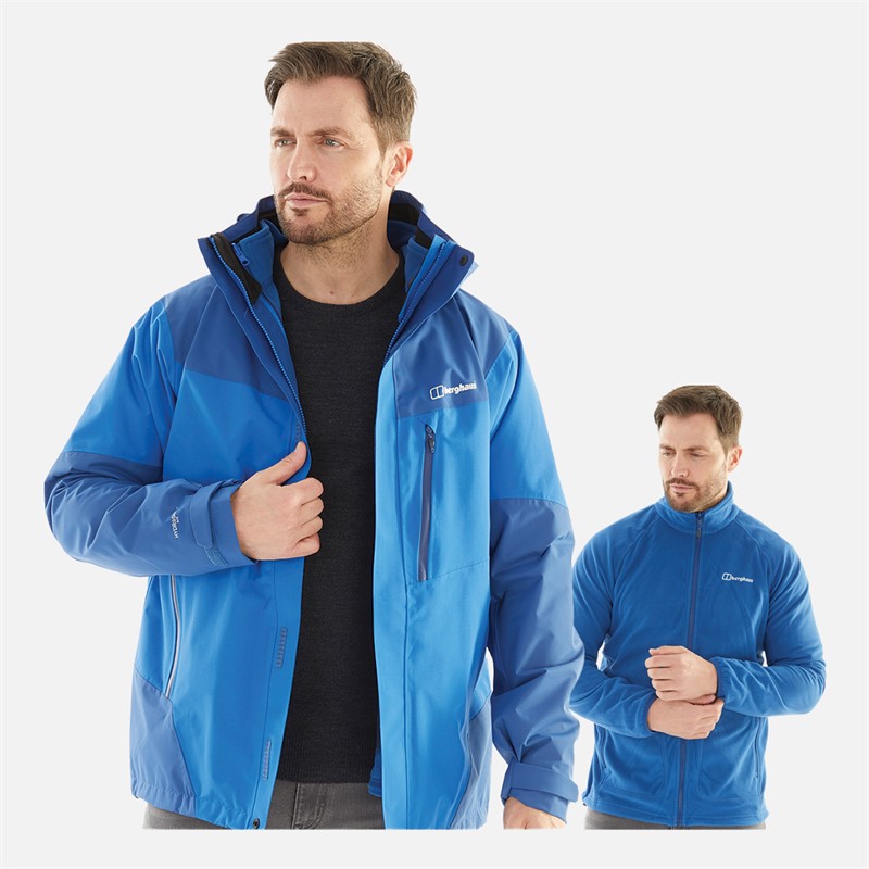 Buy Berghaus Mens Arran 3 In 1 Hydroshell Waterproof Jacket Blue Dark Blue