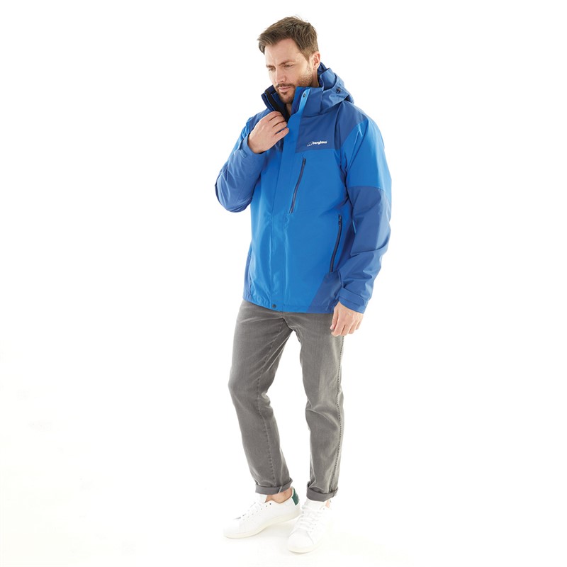 Berghaus Mens Arran 3-In-1 Hydroshell Waterproof Jacket Blue/Dark Blue