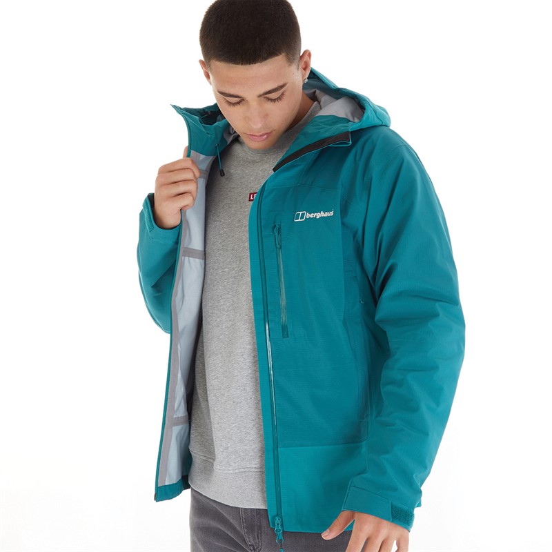 Berghaus Mens Truda Flex Pertex Waterproof Jacket Dark Turquoise/Dark Turquoise