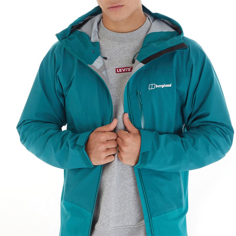 Berghaus Mens Truda Flex Pertex Waterproof Jacket Dark Turquoise/Dark Turquoise