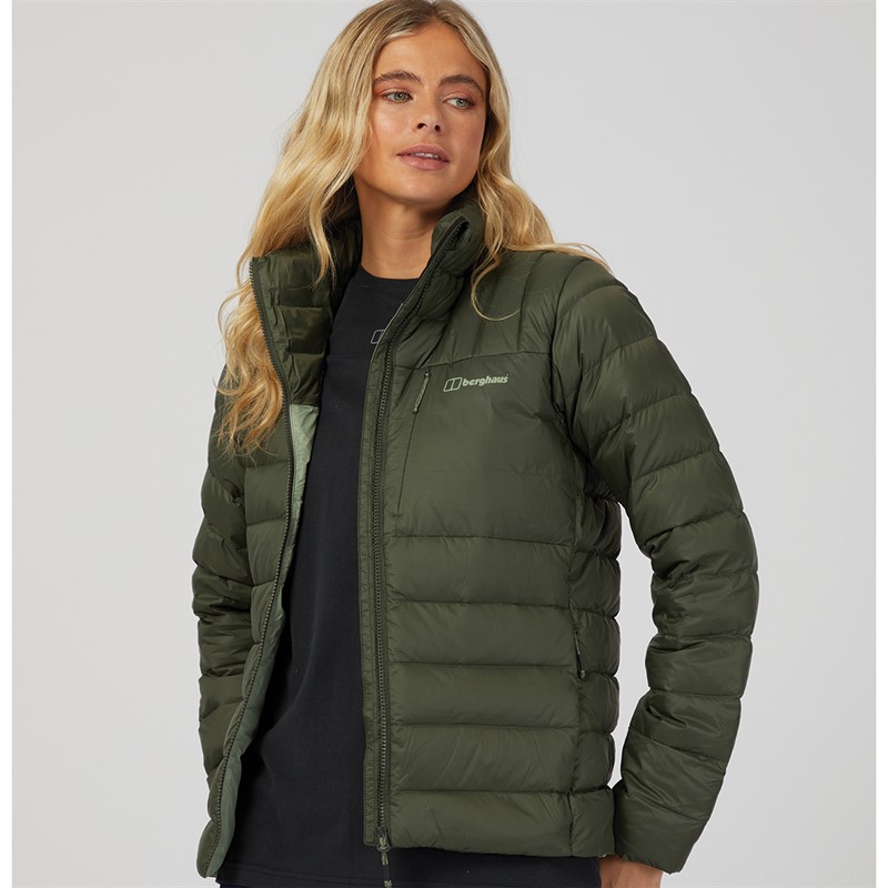 Berghaus Womens Silksworth Hydrodown Insulated Padded Down Jacket Green/Green