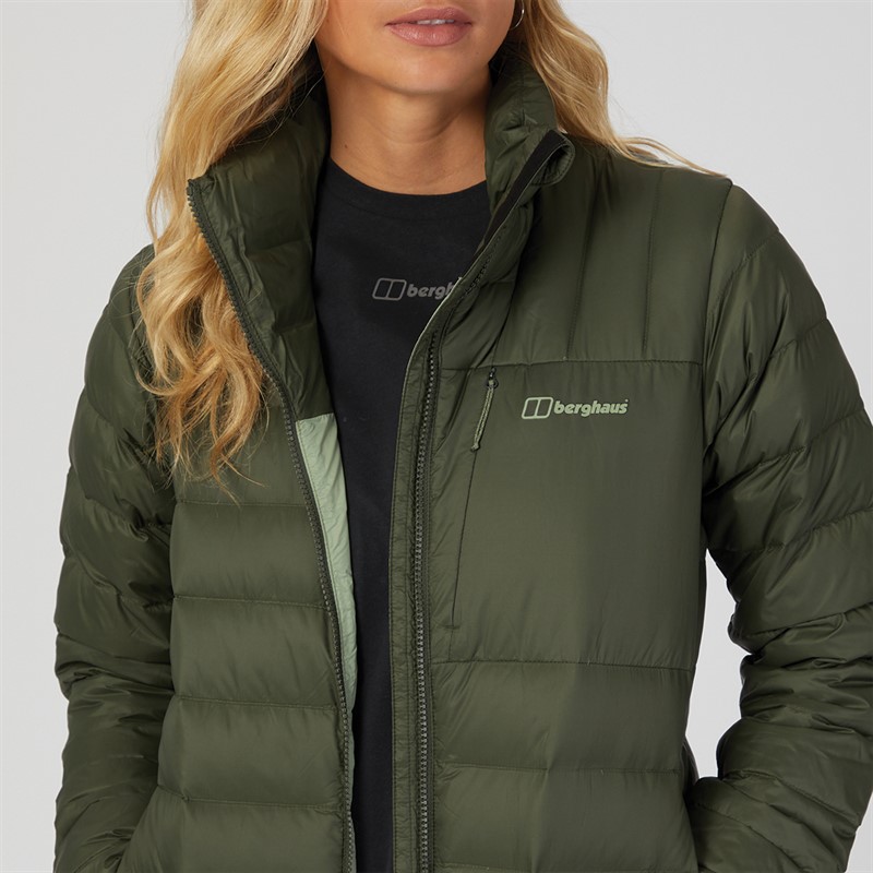 Berghaus Womens Silksworth Hydrodown Insulated Padded Down Jacket Green/Green