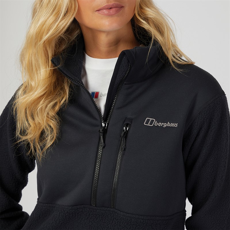 Berghaus Womens Fadley Half Zip Fleece Black/Black