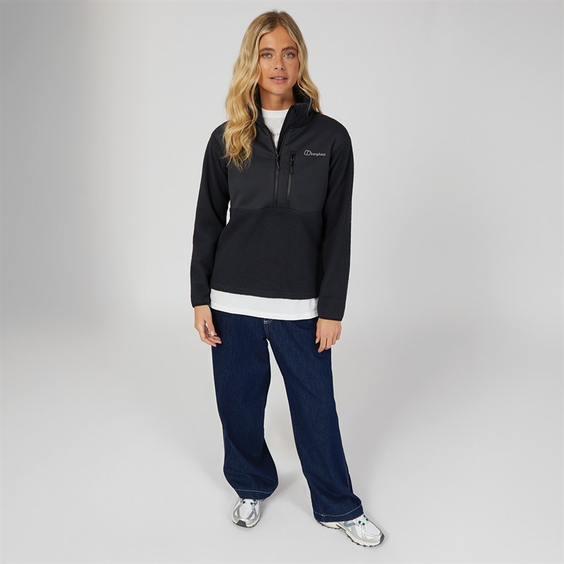 Berghaus Womens Fadley Half Zip Fleece Black/Black