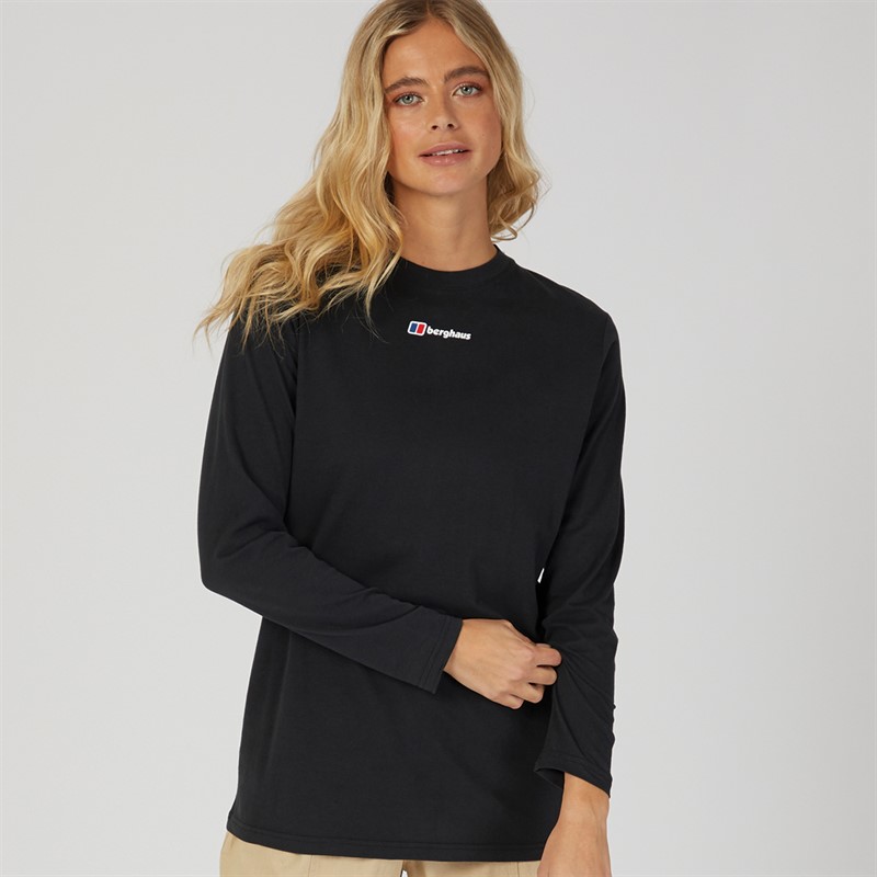 Berghaus Womens Boyfriend Setting Sun Long Sleeve T-Shirt Black/Black