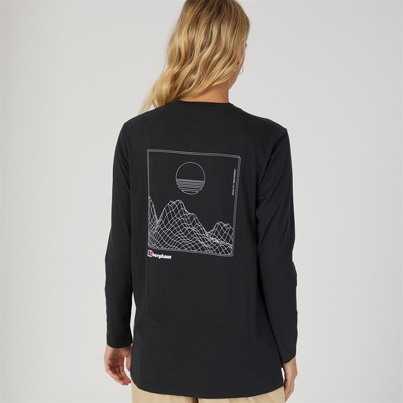 Berghaus Womens Boyfriend Setting Sun Long Sleeve T-Shirt Black/Black