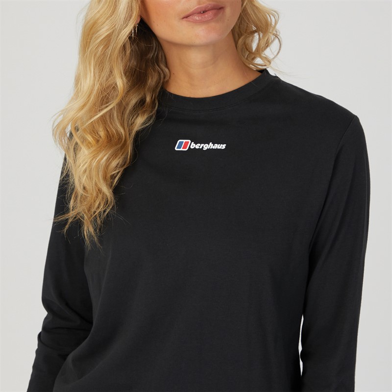 Berghaus Womens Boyfriend Setting Sun Long Sleeve T-Shirt Black/Black