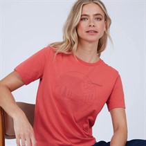 Berghaus Womens Linear Landscape T-Shirt Red/Red