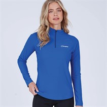 Berghaus Womens 24/7 Tech Half Zip Long Sleeve Top Blue/Blue