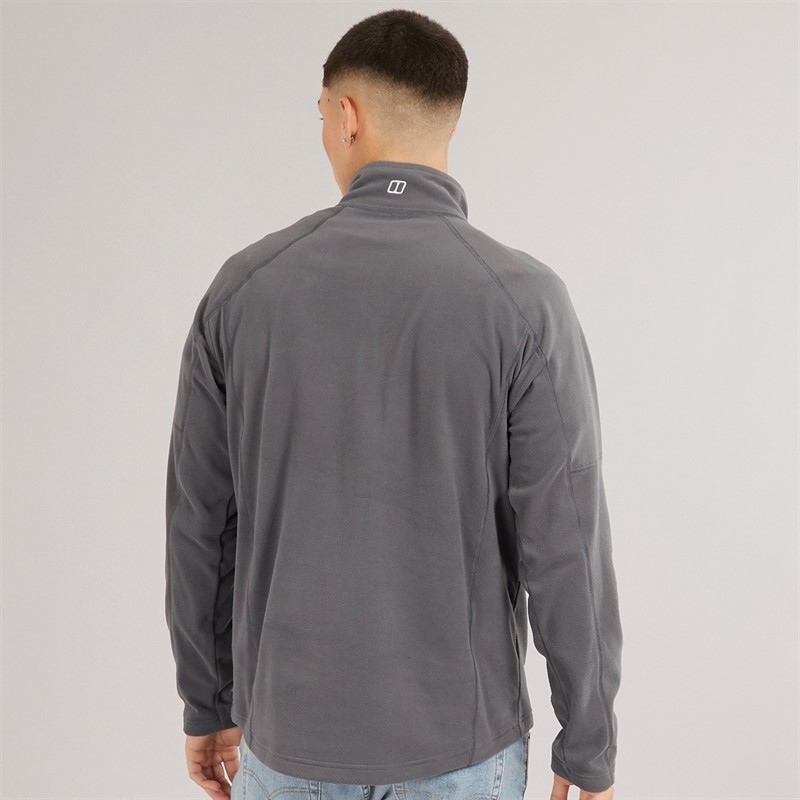 Berghaus Mens Anwick Half Zip Fleece Jacket Grey Pinstripe