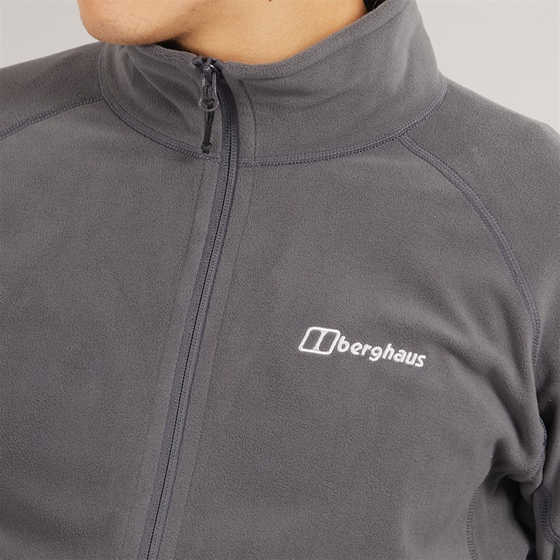 Berghaus Mens Anwick Full Zip Fleece Jacket Grey Pinstripe