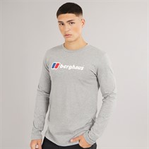 Berghaus Mens Big Logo Long Sleeve T-Shirt Dark Grey/Dark Grey