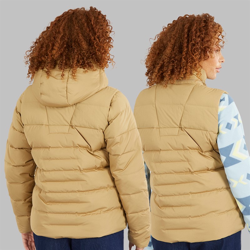 Berghaus Womens Embo 4-In-1 Insulated Padded Hooded Down Jacket Natural/Natural