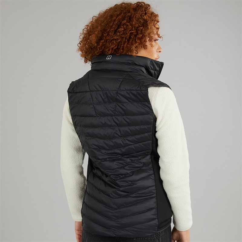 Berghaus Womens Tephra Stretch 2.0 Hydrodown Padded Gilet Black/Black