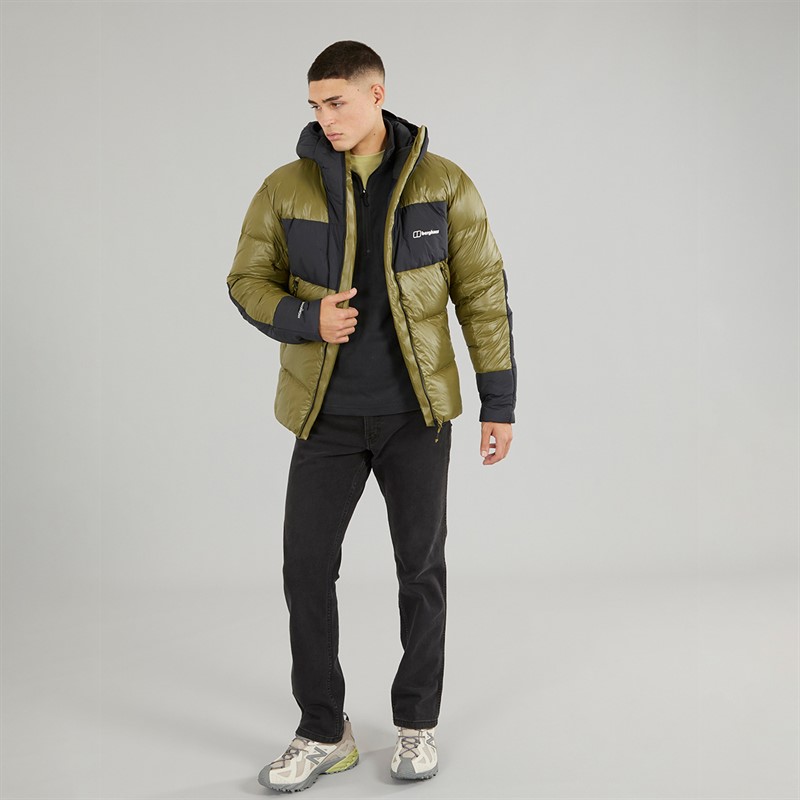 Berghaus Mens Urban Arkos Reflect Hydrodown Insulated Padded Down Jacket Light Green/Black