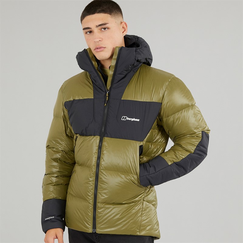 Berghaus Mens Urban Arkos Reflect Hydrodown Insulated Padded Down Jacket Light Green/Black