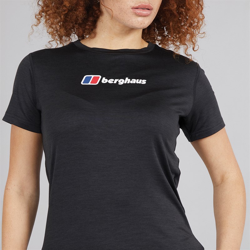 Berghaus Womens Voyager Logo T-Shirt Black/Black