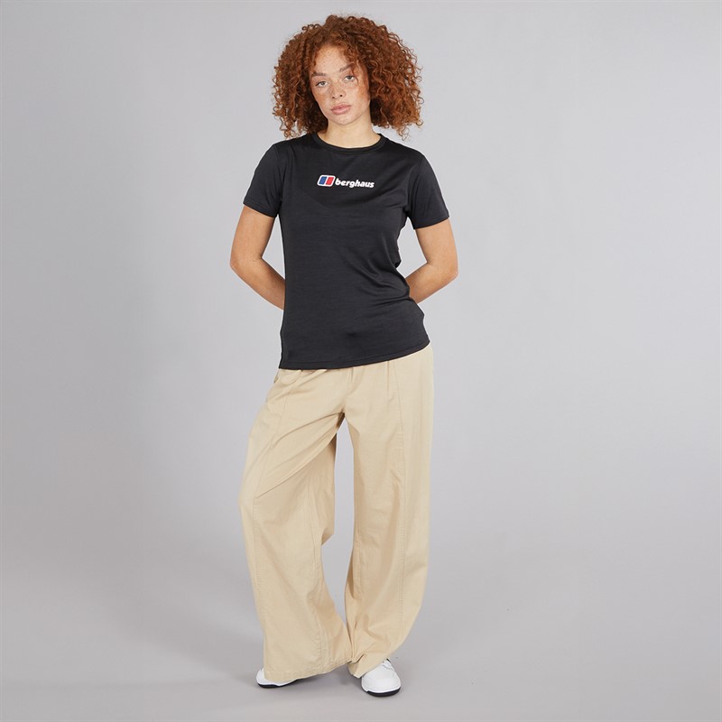 Berghaus Womens Voyager Logo T-Shirt Black/Black