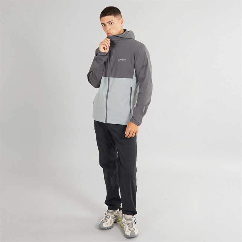 Berghaus Mens Theran 2.0 Full Zip Hooded Jacket Grey/Grey