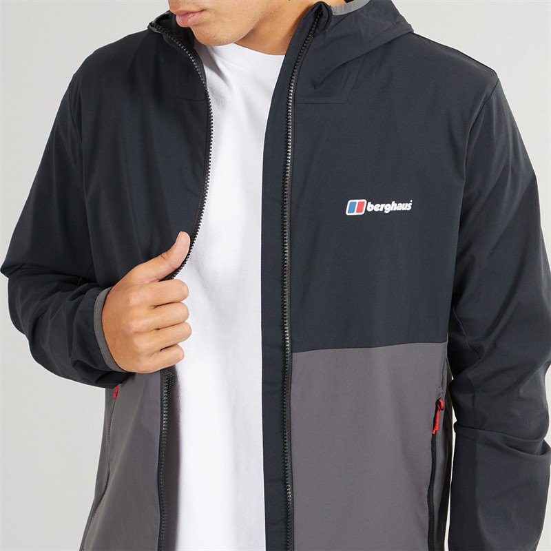 Berghaus Mens Theran 2.0 Full Zip Hooded Jacket Grey/Black