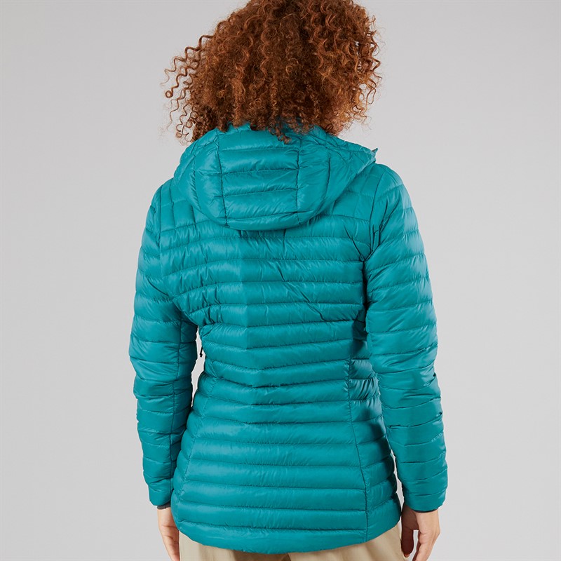 Berghaus Womens Bynack Hydrodown Padded Hooded Down Jacket Turquoize/Turquoize