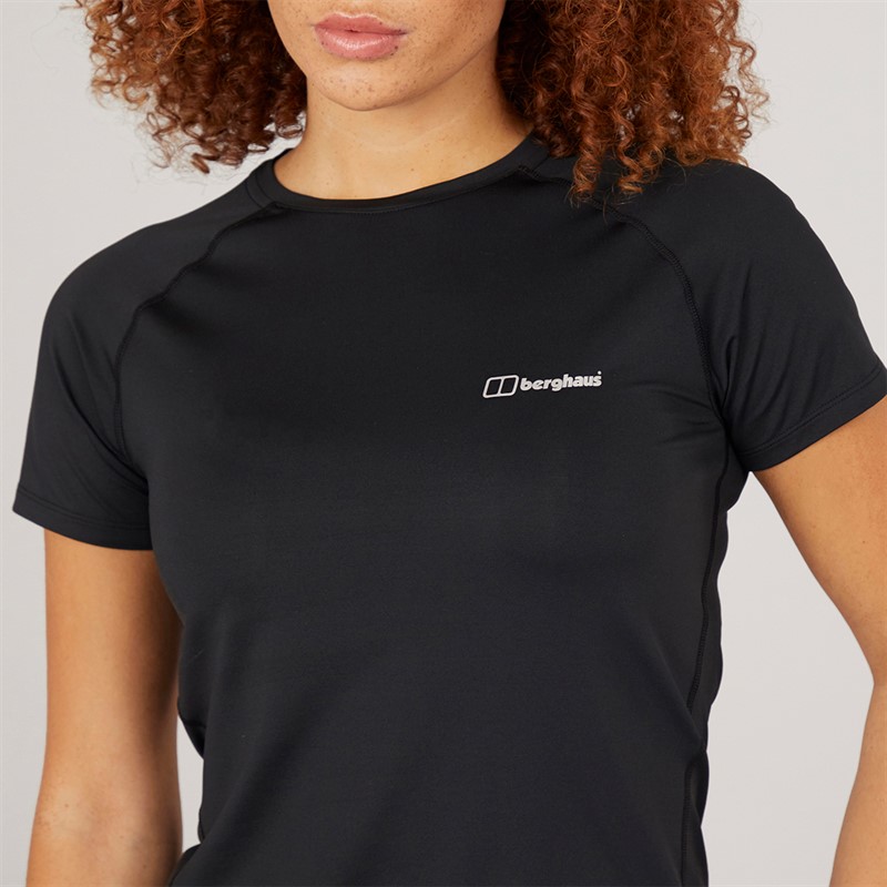 Berghaus Womens Dowsby Tech T-Shirt Black/Black