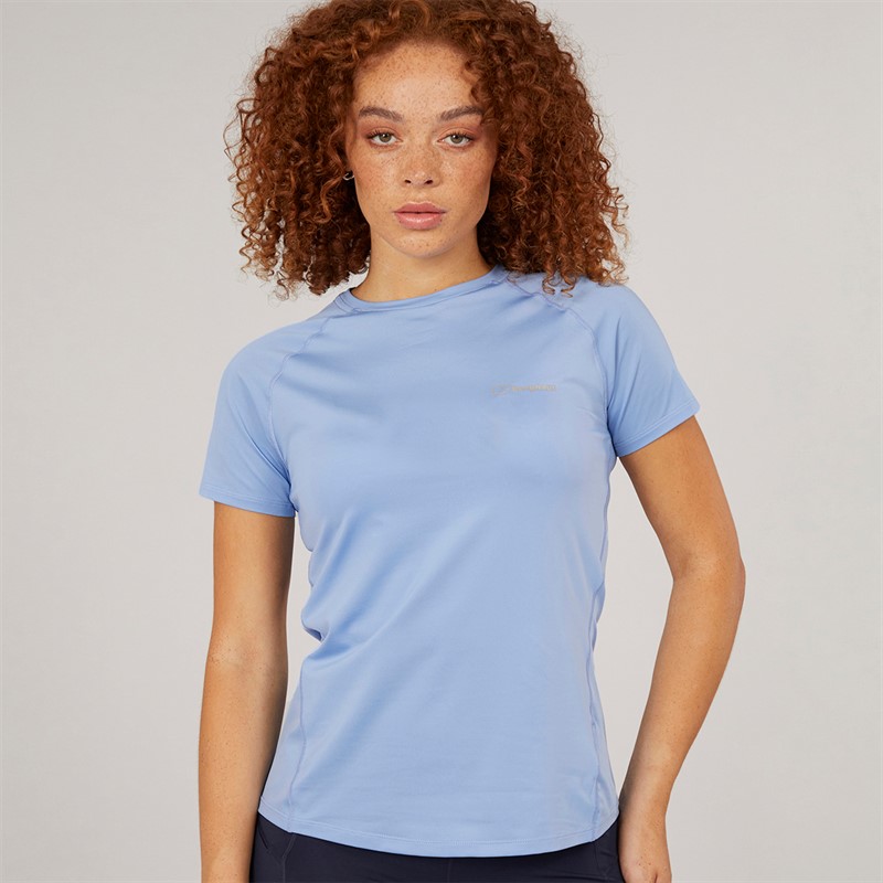 Berghaus Womens Dowsby Tech T-Shirt Light Blue/Light Blue - Size 14