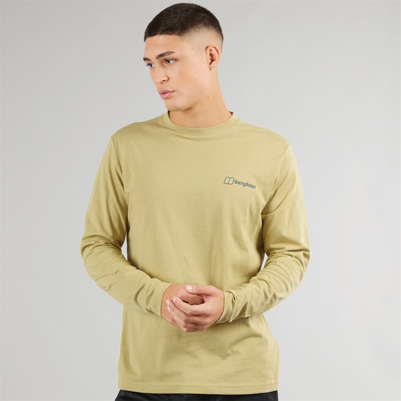 Berghaus Mens Small Logo Long Sleeve T-Shirt Natural/Natural