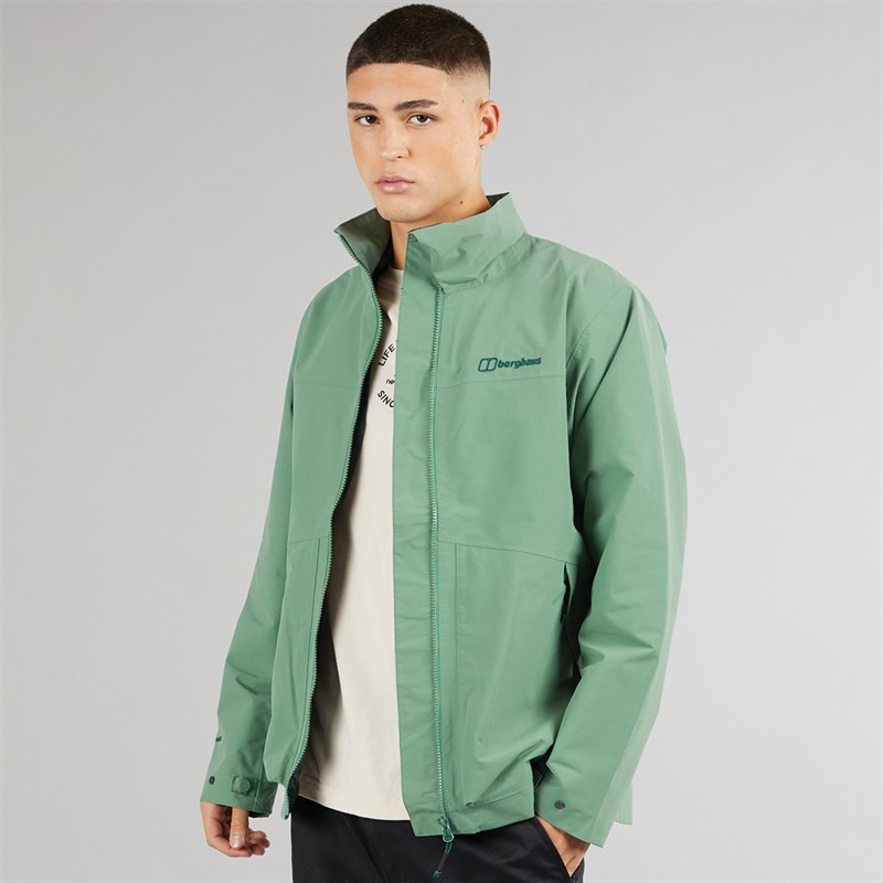Berghaus Mens Woodwalk Hydroshell Waterproof Jacket Green/Green