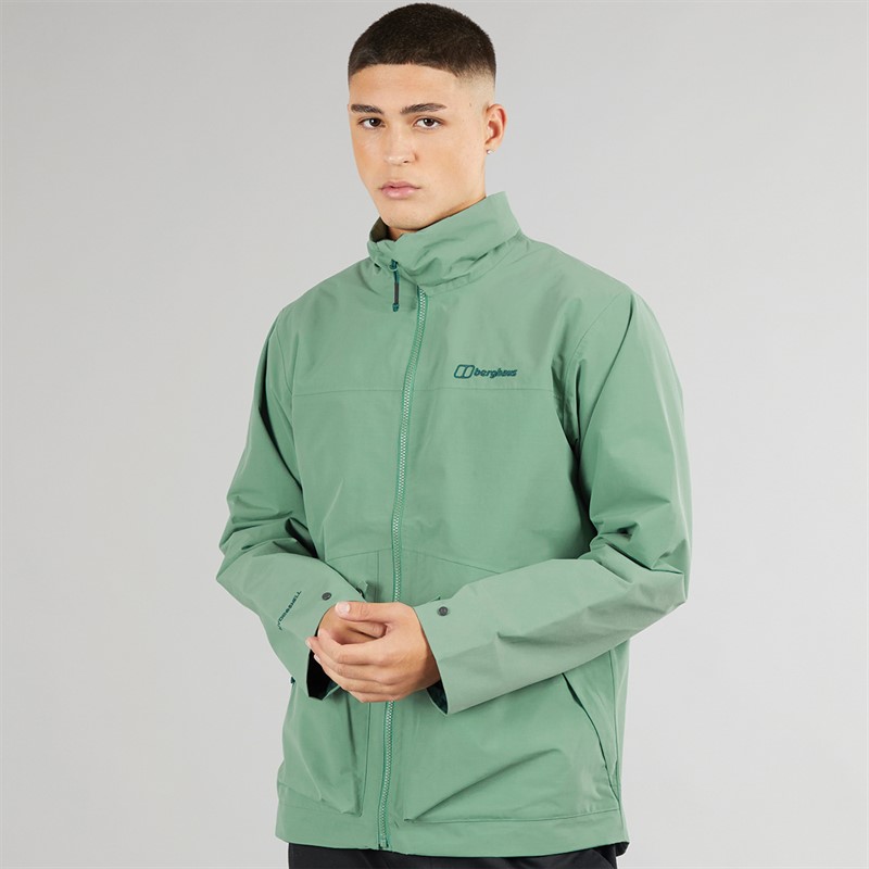 Berghaus Mens Woodwalk Hydroshell Waterproof Jacket Green/Green