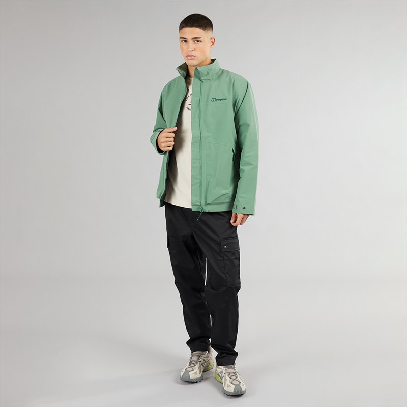 Berghaus Mens Woodwalk Hydroshell Waterproof Jacket Green/Green