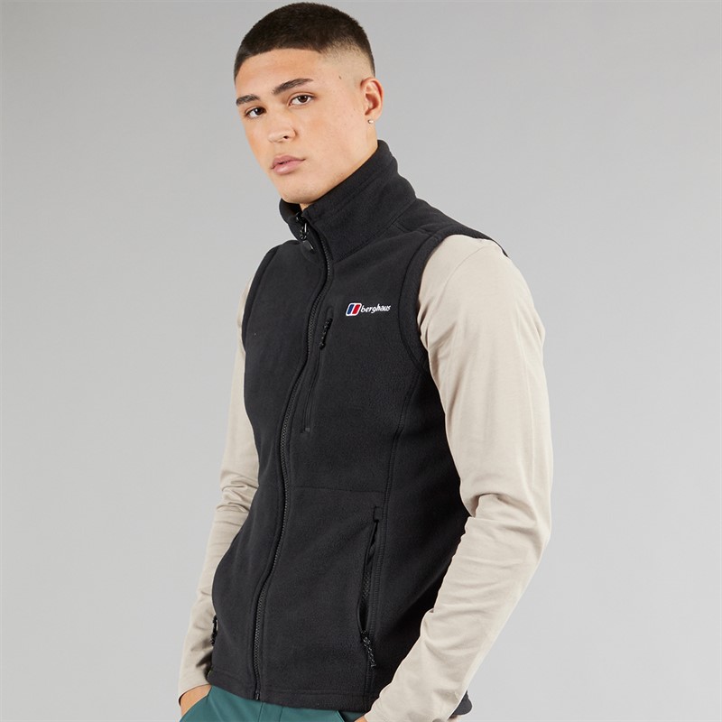 Berghaus Mens Prism Polartec Interactive Fleece Vest Black/Black