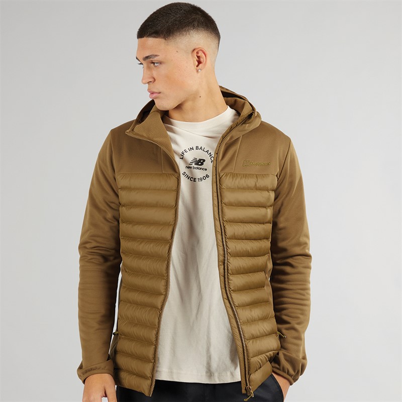 Berghaus Mens Vaskye Insulated Hydroloft Hooded Hybrid Jacket Light Brown/Light Brown