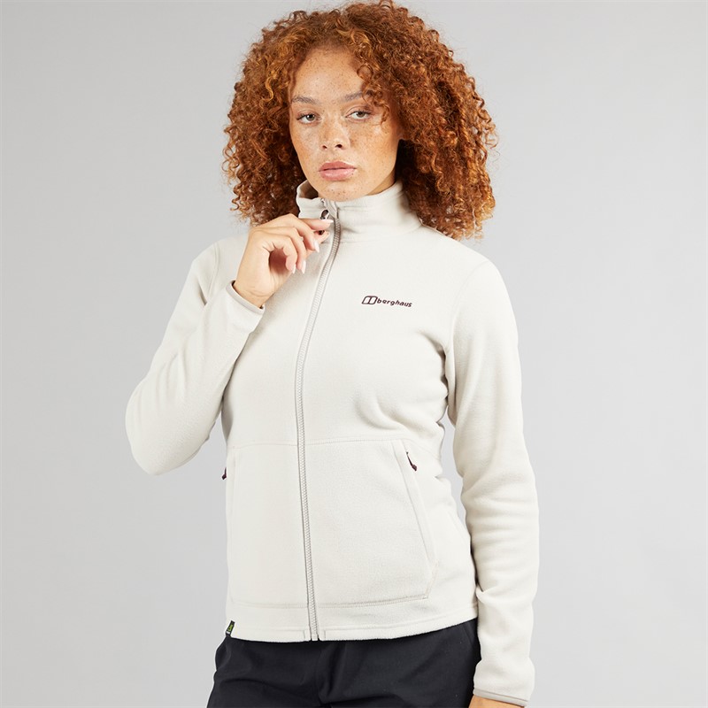 Berghaus Womens Prism 2.0 Micro Interactive Full Zip Fleece Jacket Grey/Brown