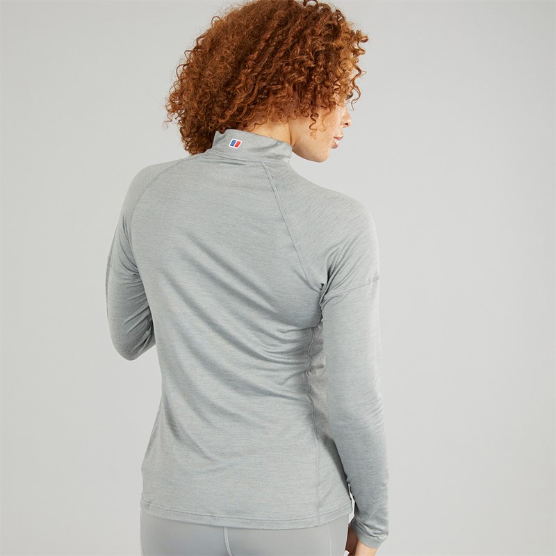 Berghaus Womens Explorer 24 Pocket Half Zip Tech Top Grey/Grey