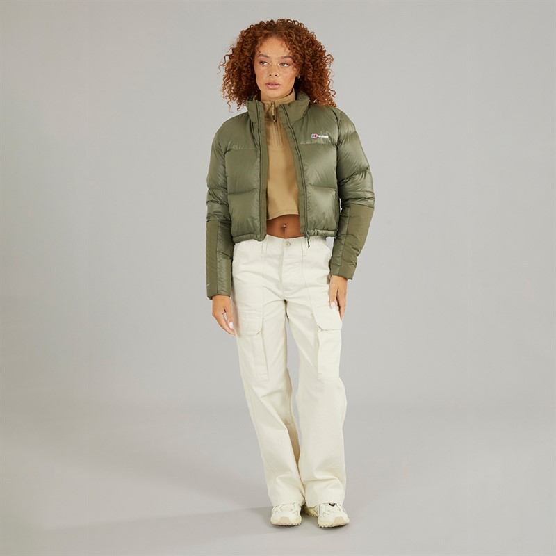 Berghaus Womens Arkos Reflect Crop Down Jacket Green/Green