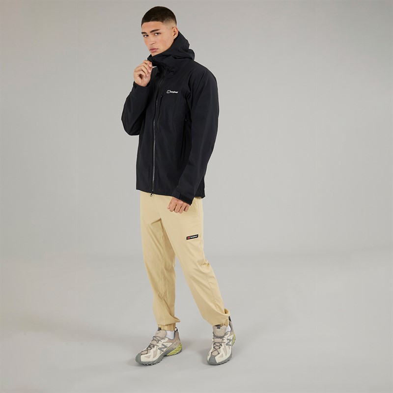 Berghaus Mens Truda Flex Waterproof Hooded Jacket Black/Black
