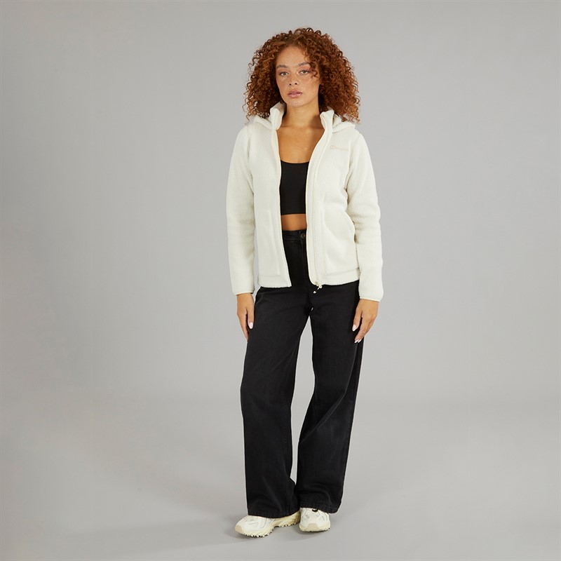 Berghaus Womens Darria Full Zip Shearling Hooded Jacket Natural