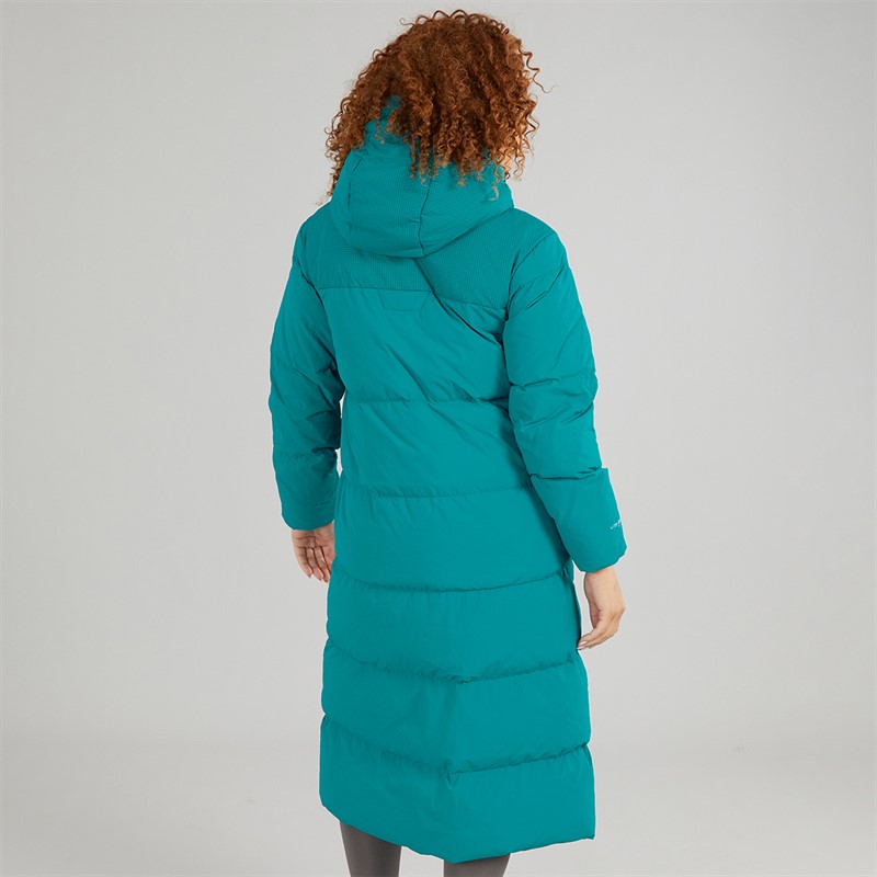 Berghaus Womens Saffren Duster Hydrodown Insulated Padded Hooded Down Jacket Turquoize/Turquoize