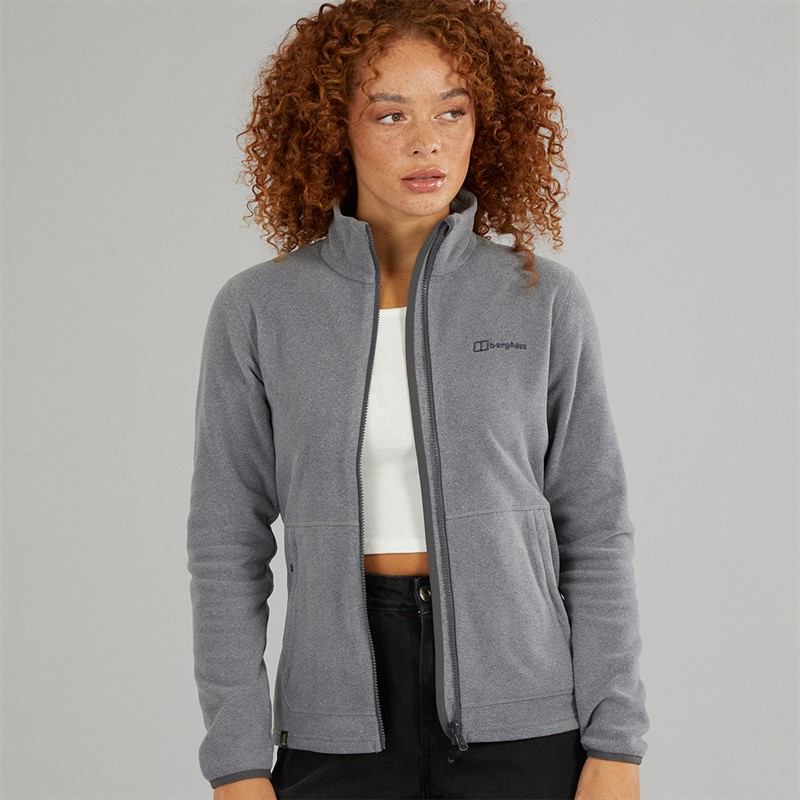 Berghaus Womens Prism 2.0 Micro Full Zip Interactive Fleece Light Grey/Grey
