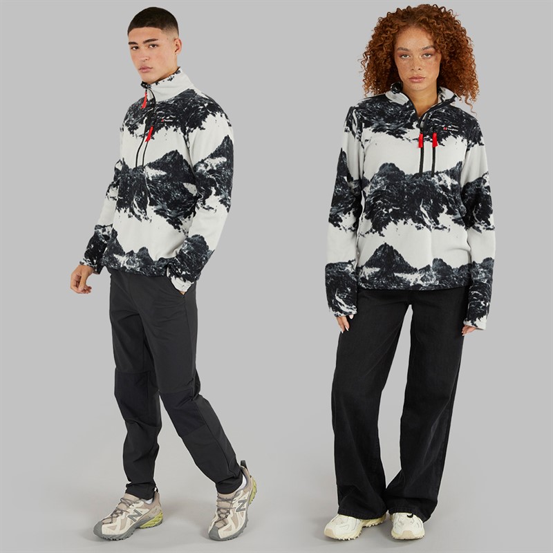 Berghaus Dean Street Prism Print Trango Half Zip Fleece Grey/Black
