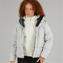 Berghaus Womens Saffren Hydrodown Insulated Padded Hooded Down Jacket Light Grey/Black