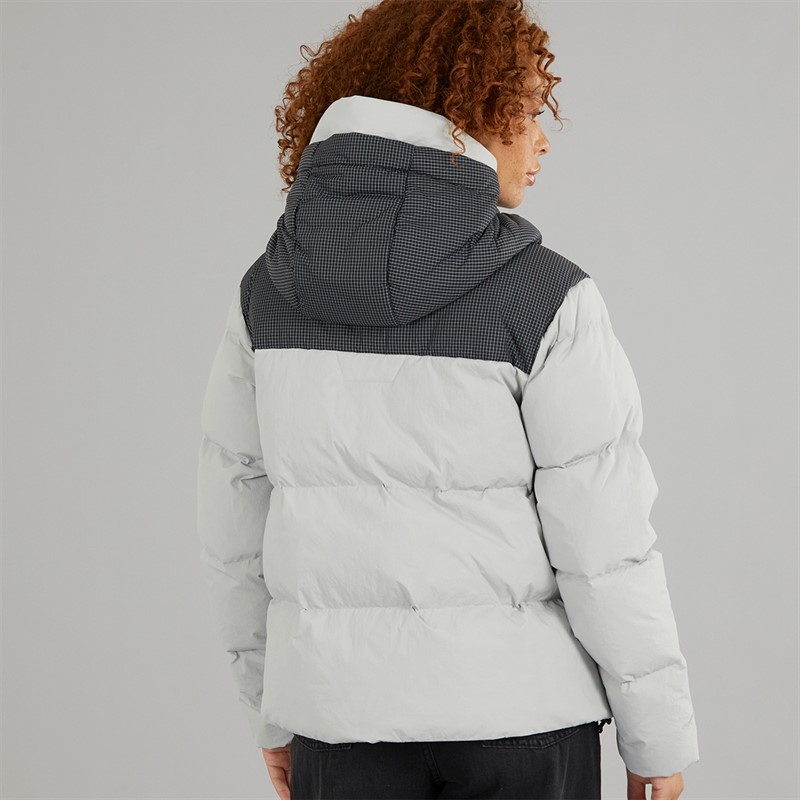 Berghaus Womens Saffren Hydrodown Insulated Padded Hooded Down Jacket Light Grey/Black