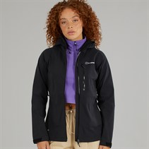 Berghaus Womens Truda Flex Waterproof Hooded Jacket Black/Black