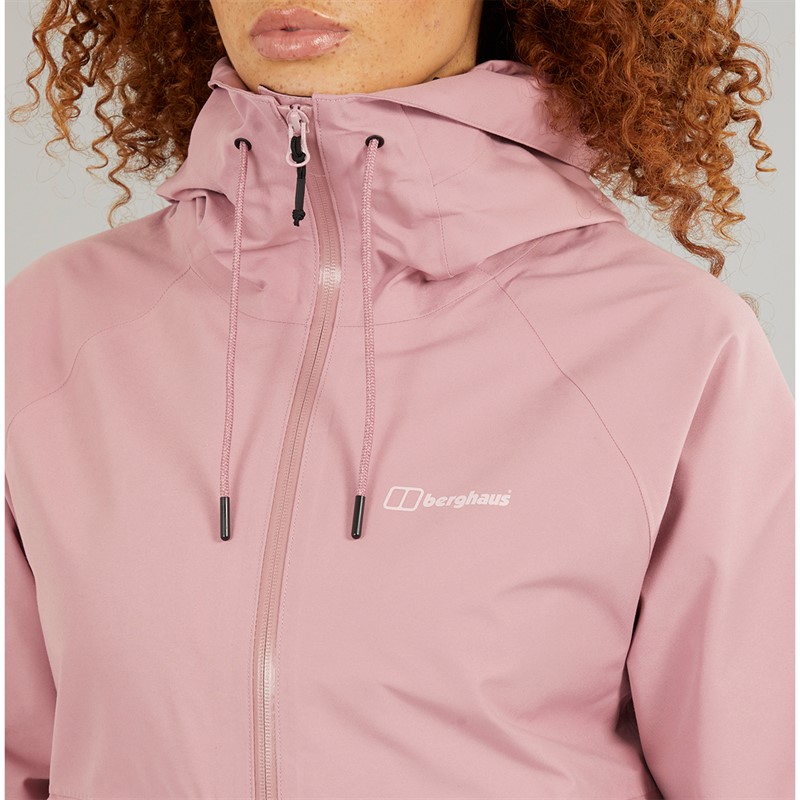 Berghaus Womens Highraise Gore-Tex® Waterproof Hooded Jacket Light Pink/Light Pink