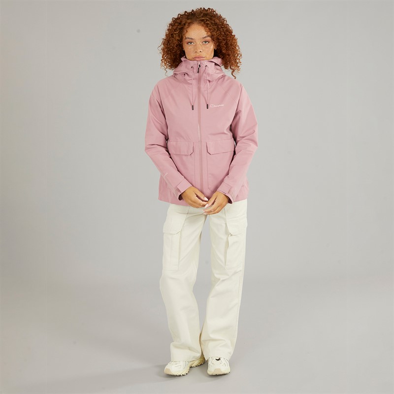 Berghaus Womens Highraise Gore-Tex® Waterproof Hooded Jacket Light Pink/Light Pink